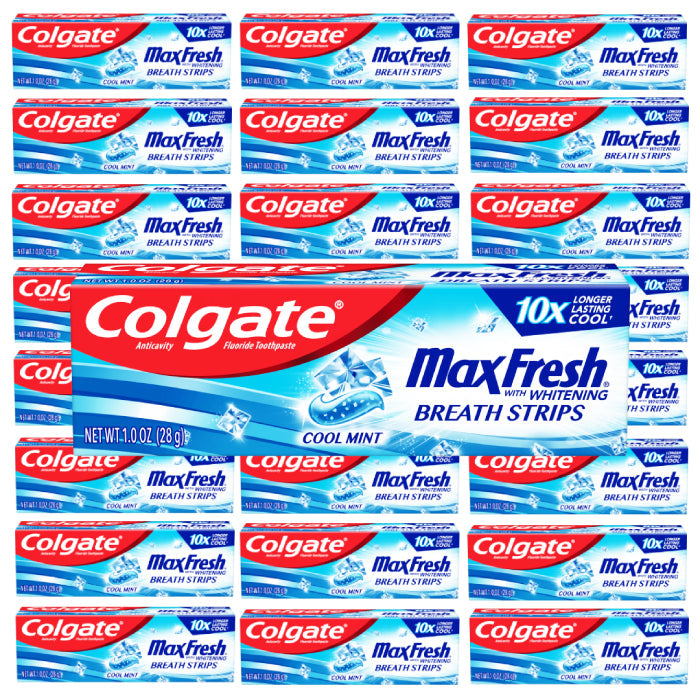 Colgate Max Fresh Breath Strips Whitening - 24 Pack Contarmarket