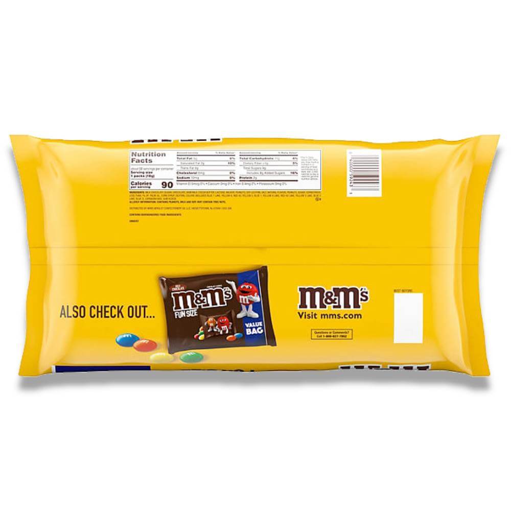 M&M'S Peanut Fun Size Bulk Halloween Candy Bag - 60 ct., 36.74 oz Contarmarket