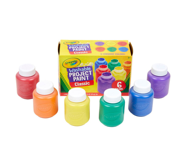 Crayola Washable Kids' Paint Set, 6-Colors. 6 pack