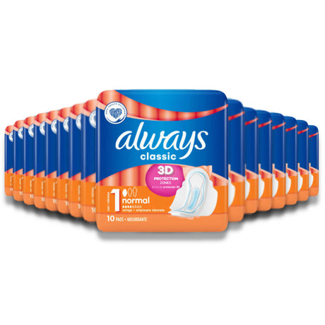 Always Classic Normal Pads - 10 Ct - 16 Pack Contarmarket