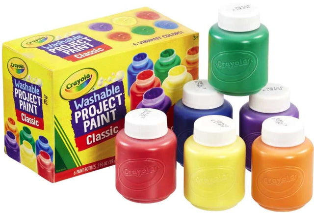 Crayola Washable Kids' Paint Set, 6-Colors. 6 pack