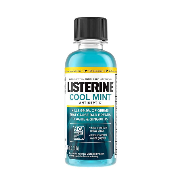 Listerine Cool Mint Mouthwash - 3.2 oz - 12 Pack - Travel Size