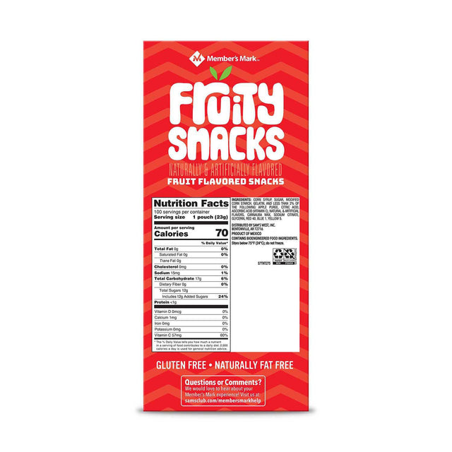 Fruity Snacks  0.8 Oz - 100 Pack