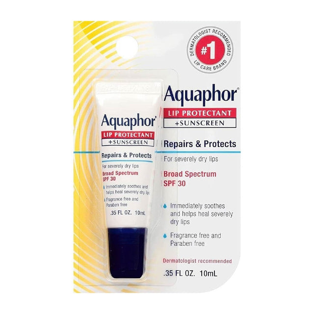 Aquaphor Lip Protectant Plus Sunscreen SPF 30 0.35 Oz- 12 Pack