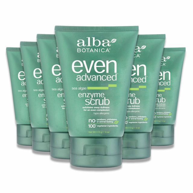 Alba Botanica - Sea Algae Enzyme Facial Scrub - 4 Oz - 6 Pack