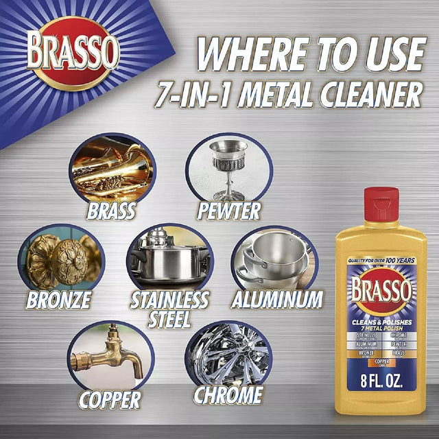 Brasso - Multipurpose Metal Polish - 8 Oz - 8 Pack