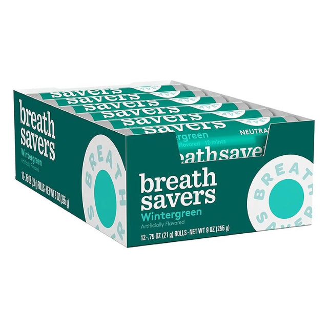 Breath Savers Wintergreen Sugar-Free Breath Mints Rolls (0.75 oz.)  24 ct.