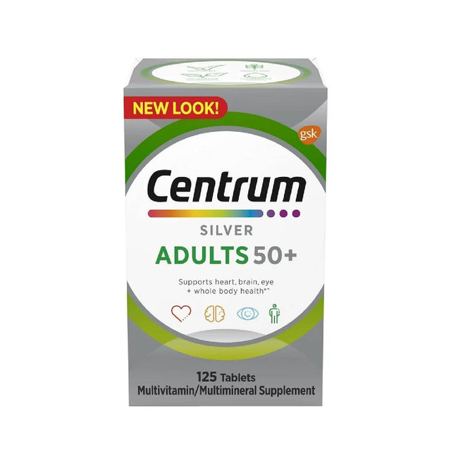 Centrum Silver Multivitamin for Adults Plus Supplement - 125 Count each- 12 Pack