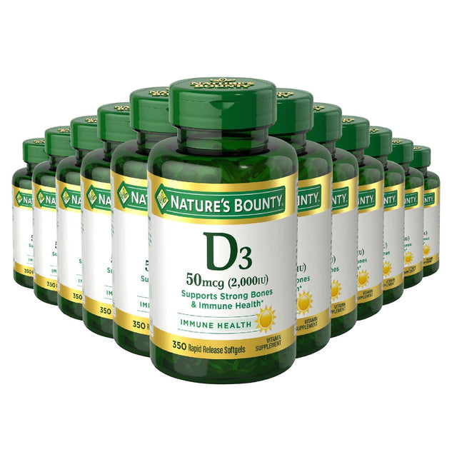 Nature's Bounty Vitamin D3 - 50mcg/2.000Iu - 350 Softgels - 12 Pack