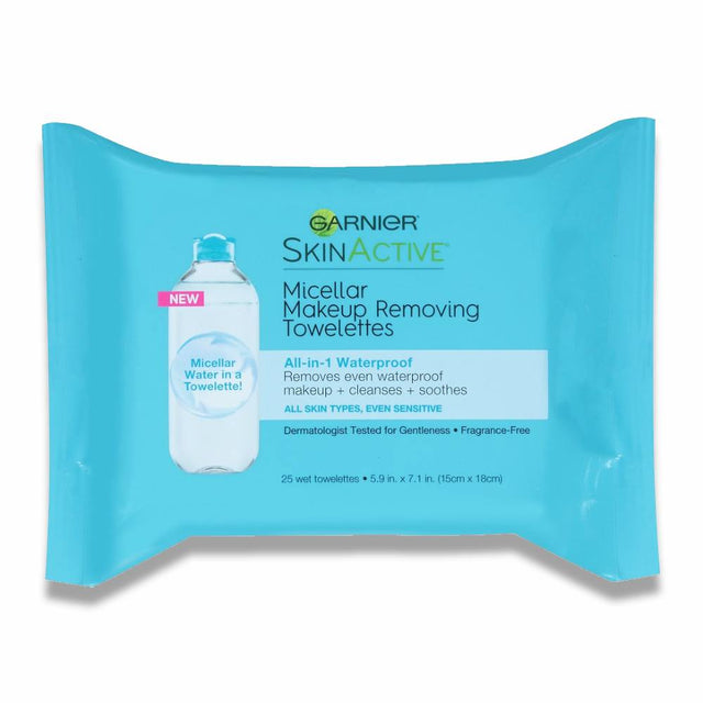 Garnier - SkinActive Micellar Makeup Removing Towelettes All in 1 Waterproof - 25 Ct - 24 Pack