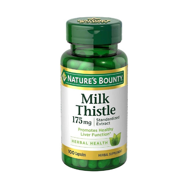 Nature's Bounty Milk Thistle 175 Mg Standardized Extract - 100 Capsules - 12 Pack