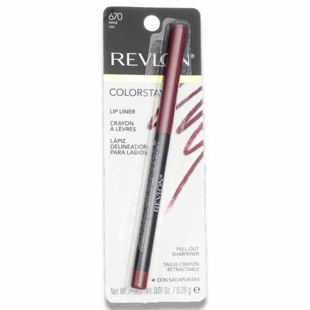 Revlon ColorStay Lip Liner SoftFlex Wine 670 0.01 Oz 36 Pack Contarmarket