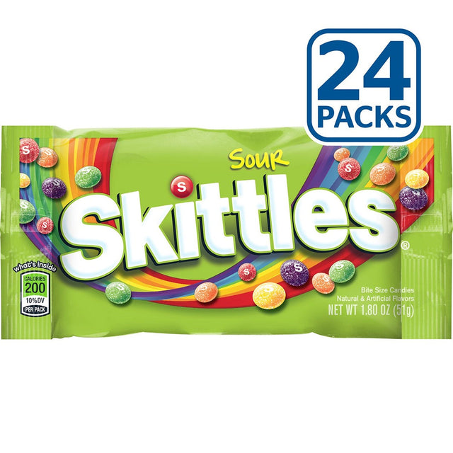 Skittles Sour Candy - 1.80 Oz - 24 Ct