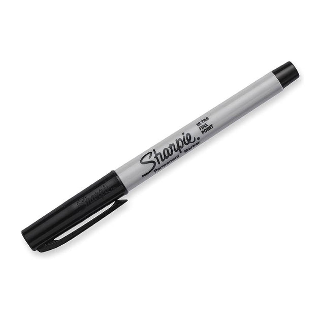 Sharpie Permanent Markers Ultra Fine Tip Black 2 ct ea- 6 Pack