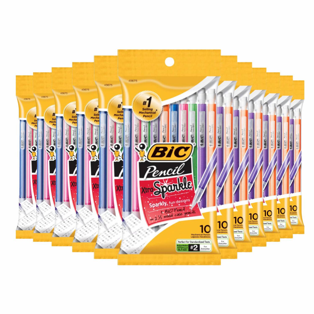 Bic Xtra-Sparkle Mechanical Pencils - 10 Ct 12 Pack Contarmarket