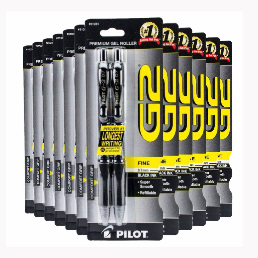 Pilot G2 Gel Ink Pen Refill Black 0.7mm - 12 Pack Contarmarket