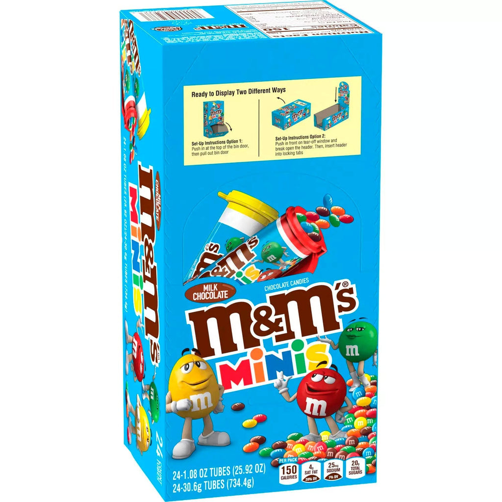 M&M'S Mini Milk Chocolate - 1.08 Oz - 24 Tubes (6837857091740)